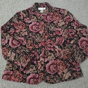 Vintage Real Comfort Tapestry Jacket Floral Cottagecore Boho Womens 12